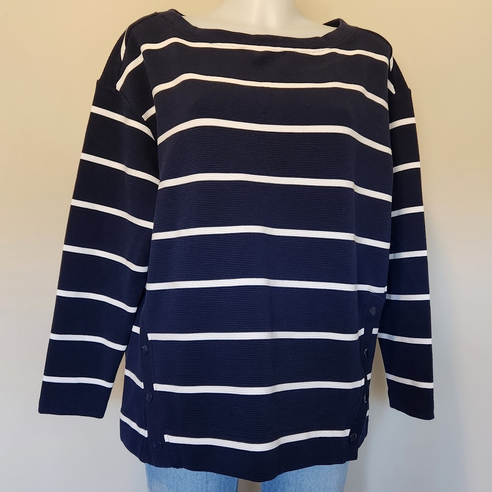 Lou & Grey Midnight Blue Striped Tunic